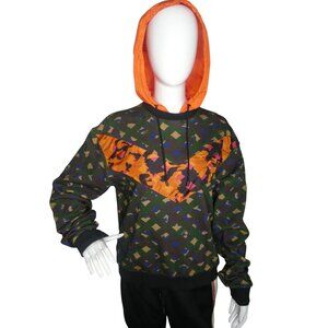 MCM Men's Green Orange Camouflage Hoodie‎ Size M